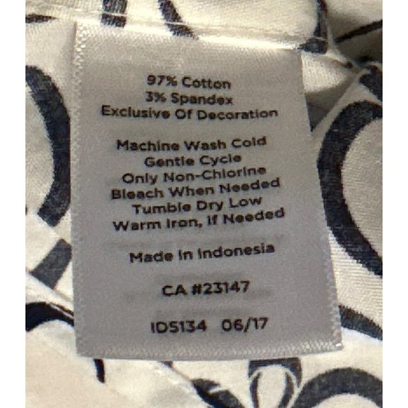 Talbots Wrinkle-Resistant Blouse Ribbon Pattern Cotton Blend Women's Size 8 - Picture 6 of 15